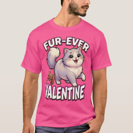 Camiseta Cute Valentine Cat – Fur-Ever My Valentine