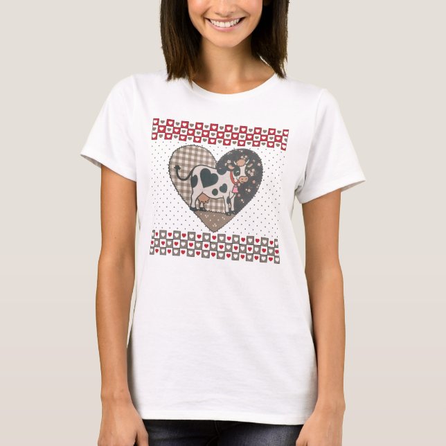 Camiseta Cute Valentine Cow Lovers (Anverso)