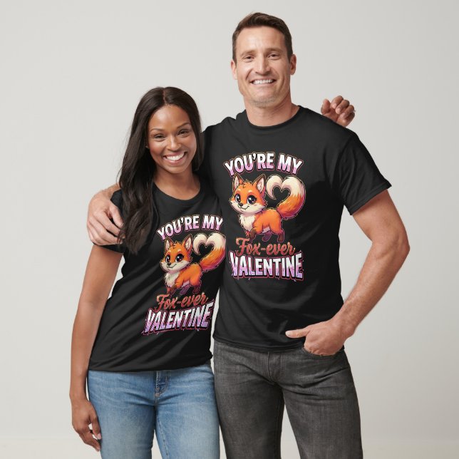 Camiseta Cute Valentine Fox – You’re My Fox-Ever Valentine (Unisexo)