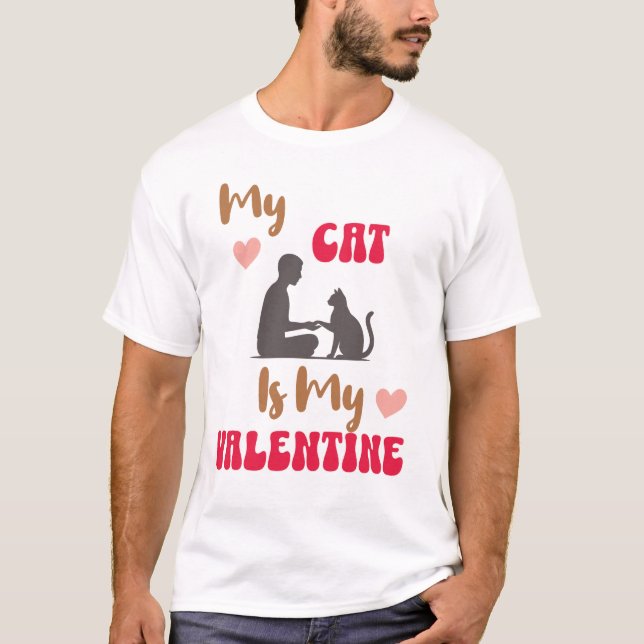 Camiseta Cute Valentine gift ideas for Cat Lovers (Anverso)