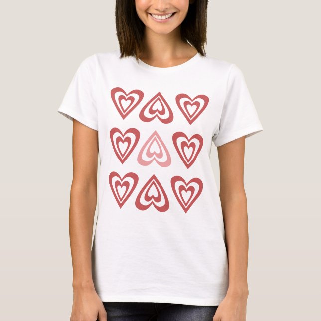 Camiseta Cute Valentine Hearts – Love & Romance Design (Anverso)