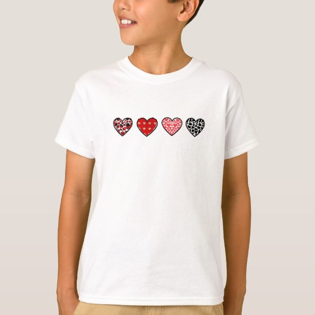 Camiseta Cute Valentine Hearts Pattern | Cute Love Heart (Anverso)