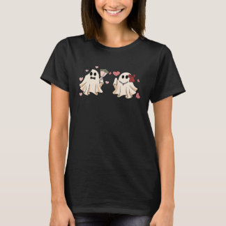 Camiseta Cute Valentine Love Ghost  1