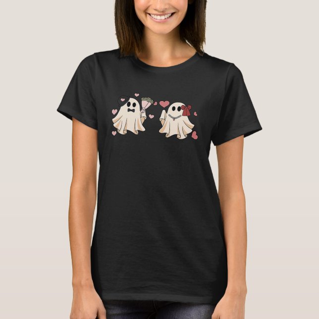 Camiseta Cute Valentine Love Ghost  1 (Anverso)