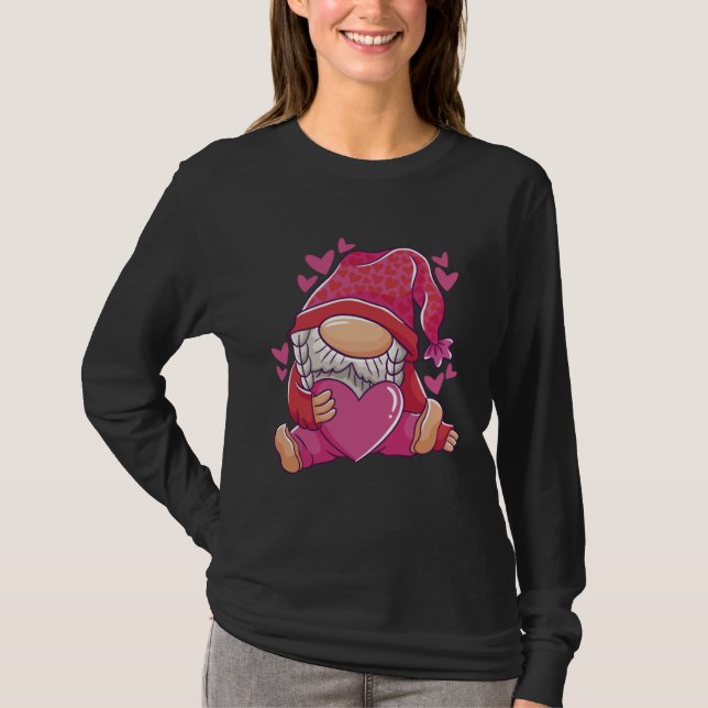 Camiseta Cute Valentine s Day Gnome (Anverso)