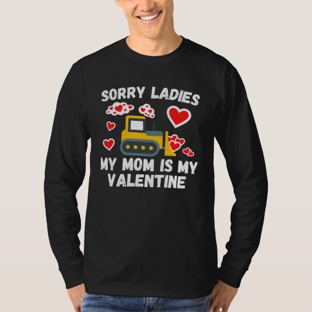 Camiseta Cute Valentine s Day Son  Construction Kids Boys (Anverso)