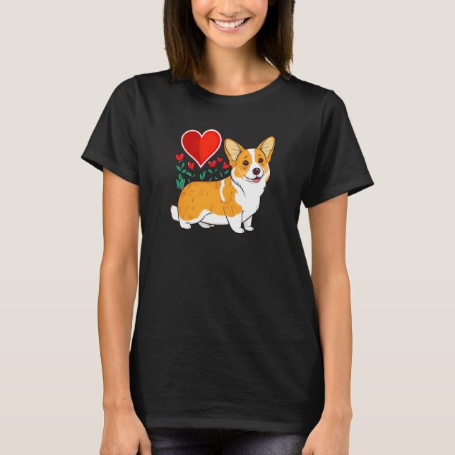 Camiseta Cute Valentines Corgi Cool Pembroke Welsh Corgi  5 (Anverso)