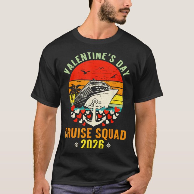 Camiseta Cute Valentines Day Cruise 2026 Matching Cruise Fo (Anverso)