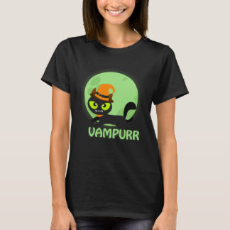 Camiseta Cute Vampire Cat Halloween Vampurr