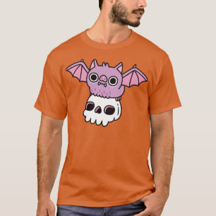 Camiseta Cute Vampiro Volador Bat con cráneo