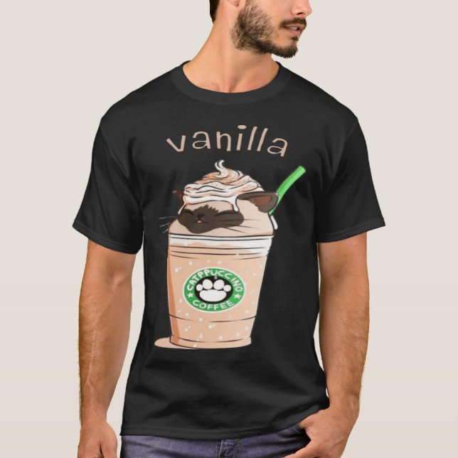 Camiseta Cute Vanilla Brown Cat Animals Pet Catpuccino Coff (Anverso)