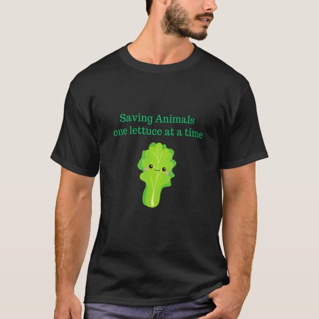 Camiseta Cute Vegan One Lettuce at a Time Vegetarian Gifts (Anverso)