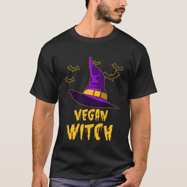 Camiseta Cute veganism Halloween Matching Couples Vegan Wit (Anverso)