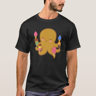 Camiseta Cute verano helado crema de agua sandía Octopus po