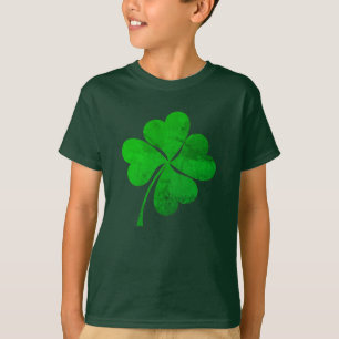 Camiseta Cute Verde Trebol de 4 hojas suerte Día de San Pat