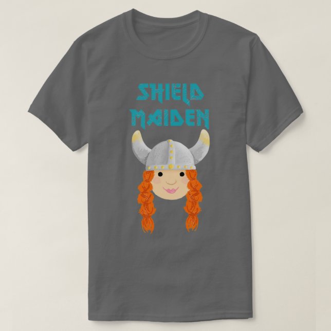 Camiseta Cute Viking Shield Maiden (Diseño del anverso)