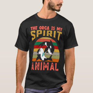 Camiseta Cute Vintage La Orca Es Mi Espíritu Ballena Animal