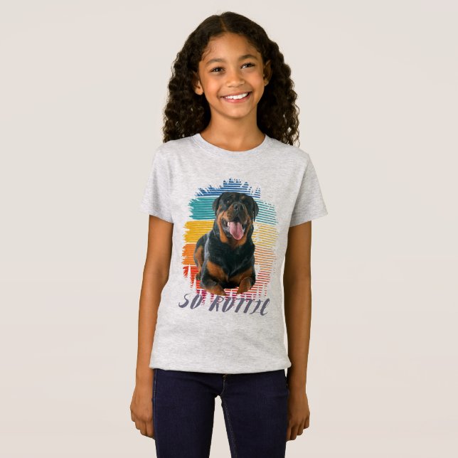 Camiseta Cute Vintage Rottie Rottweiler Perro Mascota Anima (Anverso completo)