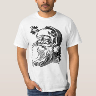 Camiseta Cute Vintage Santa Claus White Beard