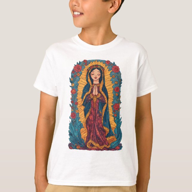 Camiseta Cute Virgin of Guadalupe Kid's Tee Shirt (Anverso)