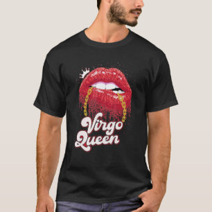 Camiseta Cute Virgo Reina Rojo Lips Disfraz De Rótulo Zodia