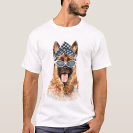 Camiseta Cute Watercolor Country German Shepard
