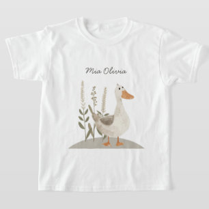 Camiseta Cute Watercolor Goose Kids T-Shirt