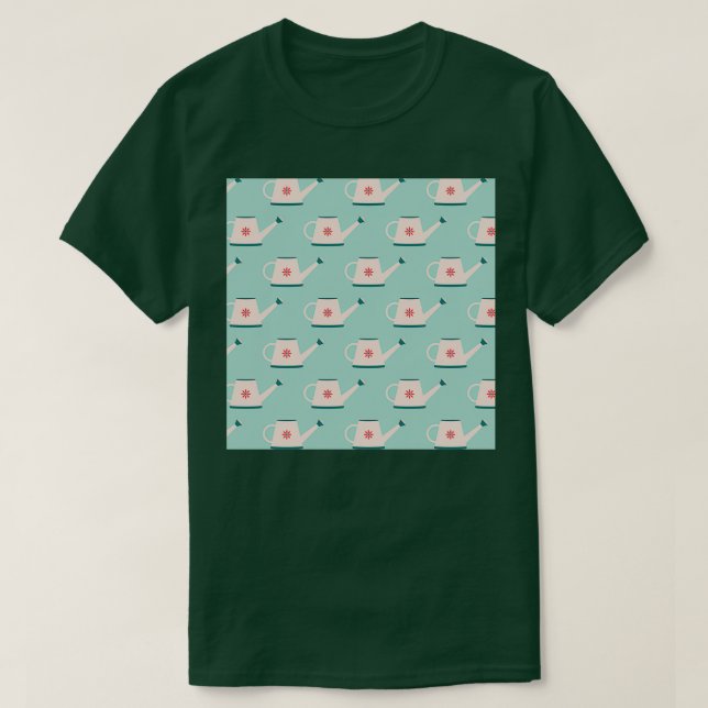 Camiseta Cute watering cans pattern (Diseño del anverso)