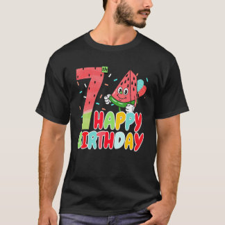 Camiseta Cute Watermelon Happy 7th Birthday Family Watermel