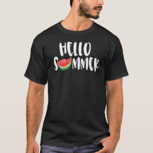 Camiseta Cute Watermelon Hello Summer Fruit Vintage Vacatio