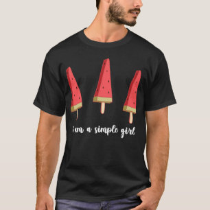 Camiseta Cute Watermelón Popsicles Chicas de frutas de vera