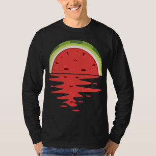 Camiseta Cute Watermelon Sunset Outfit Fruta de verano