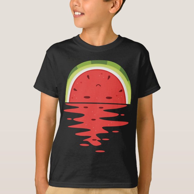 Camiseta Cute Watermelon Sunset Outfit Fruta de verano (Anverso)