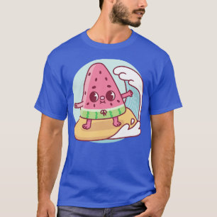 Camiseta Cute Watermelon Surfing Surfing The Waves Funny