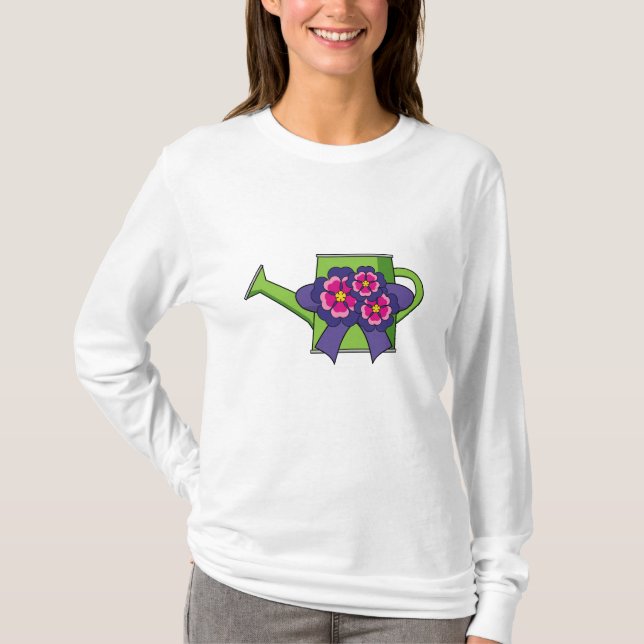 Camiseta Cute Waters Can con Bouquet de flores (Anverso)