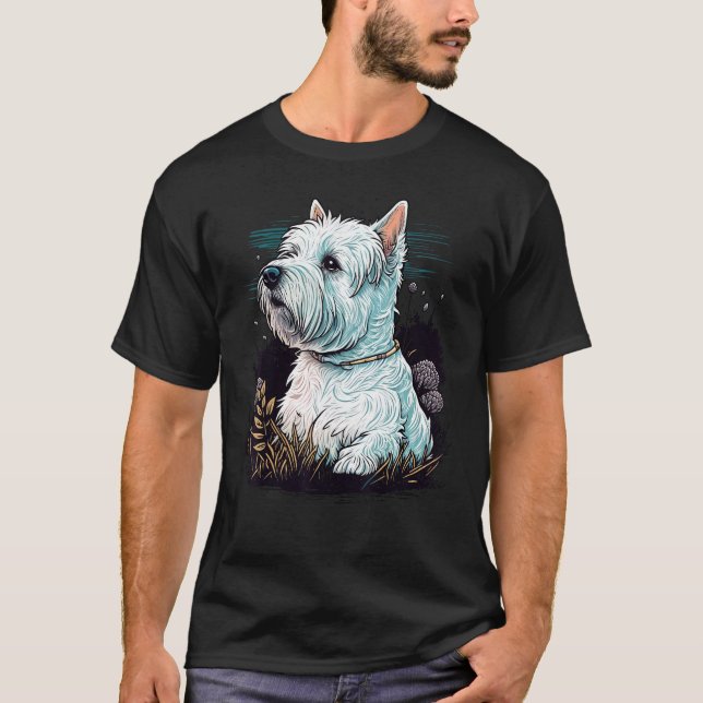 Camiseta Cute West Highland White Terrier Dog on Westie Lov (Anverso)