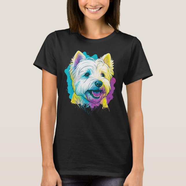 Camiseta Cute Westie Dog on West Highland White Terrier Lov (Anverso)