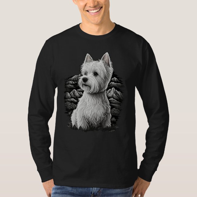 Camiseta Cute Westie Dog on West Highland White Terrier Lov (Anverso)