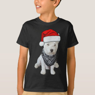 Camiseta Cute Westie Dog Picture, gorra de Navidad