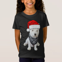 Cute Westie Dog Picture, gorra de Navidad