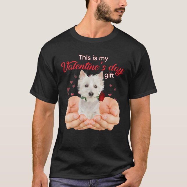 Camiseta Cute Westin Este Es Mi El día de San Valentín Paja (Anverso)