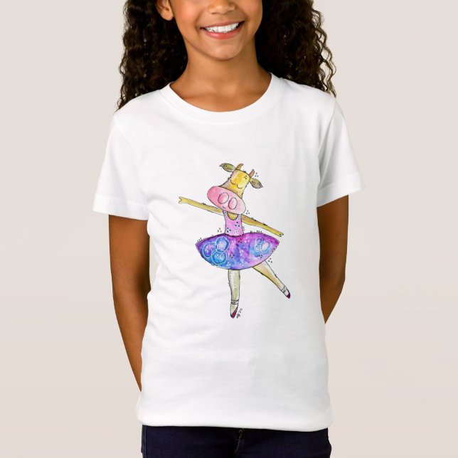 Camiseta Cute Whimsical Ballerina Cow (Anverso)