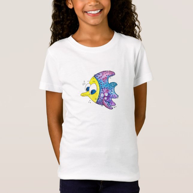 Camiseta Cute Whimsical Colorous Fish (Anverso)