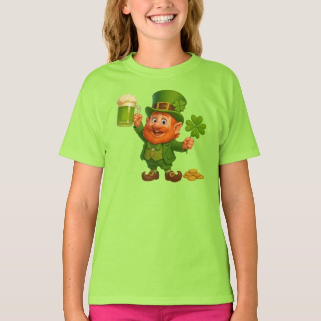 Camiseta Cute/whimsical leprechaun Saint Patrick's Day  (Anverso)