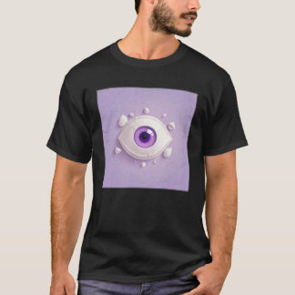 Camiseta Cute White Eye Illustration Pastel Color Women Men