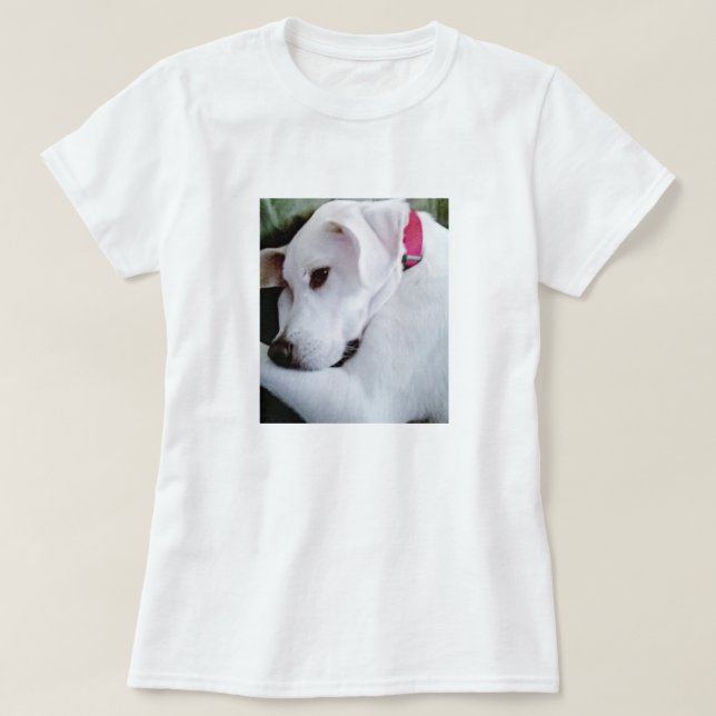 Camiseta Cute White Lab Mix Dog (Diseño del anverso)