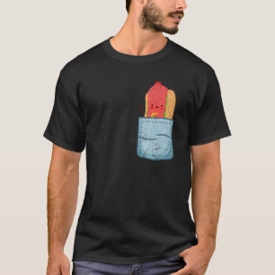 Camiseta Cute Wiener Pocket Hot Dog Franks Sausage Fast Foo