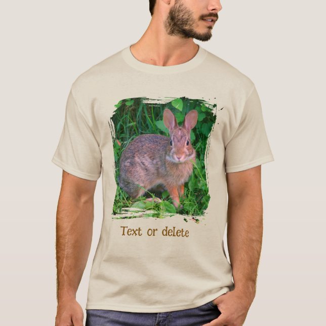 Camiseta Cute Wild Brown Rabbit Wildlife Personalized (Anverso)
