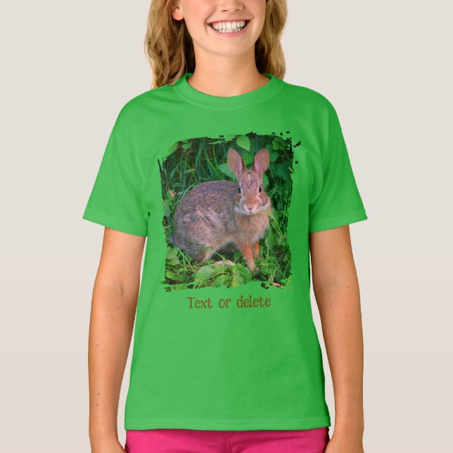 Camiseta Cute Wild Brown Rabbit Wildlife Personalized (Anverso)