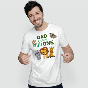 Camiseta Cute Wild One Jungle Safari Zoo Animal Dad